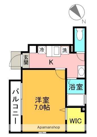 リヴェール(1K/1階)の間取り写真