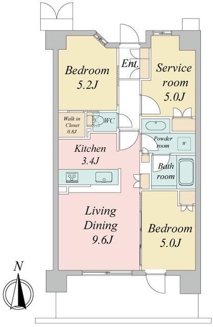 トラープランド蒼麗館(2SLDK/6階)の間取り写真