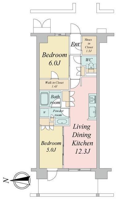トラープランド蒼麗館(2LDK/3階)の間取り写真