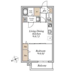 ザ・フォレスト立川(1LDK/3階)の間取り写真