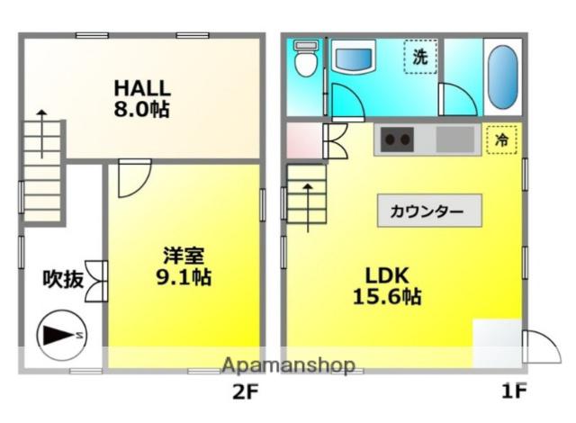 LAGUNA TERRACE 小金井(1LDK/1階)の間取り写真