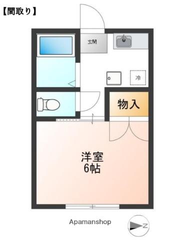 エスポワールジュノム(1K/2階)の間取り写真