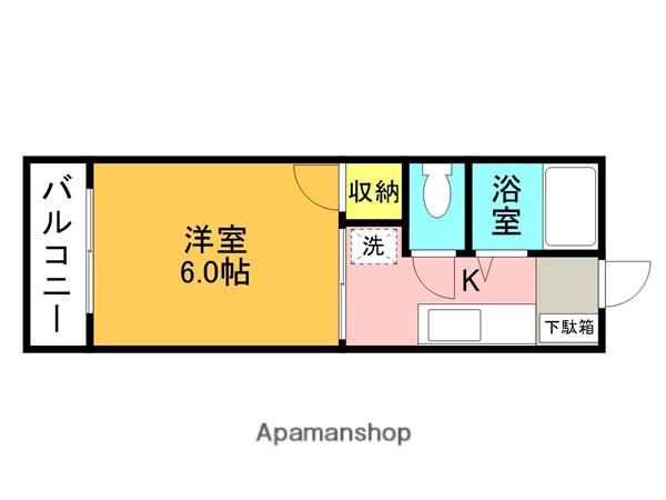 一橋アパート(1K/1階)の間取り写真