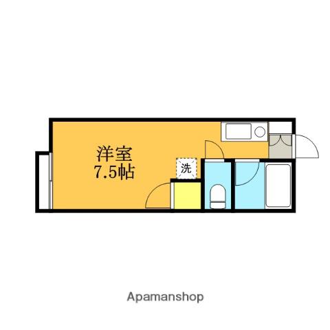 クレド萩山(ワンルーム/1階)の間取り写真