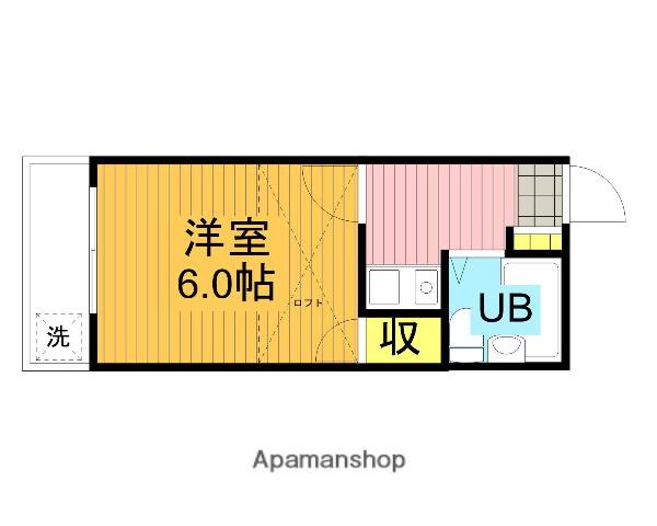 レコルト武蔵野(1K/2階)の間取り写真