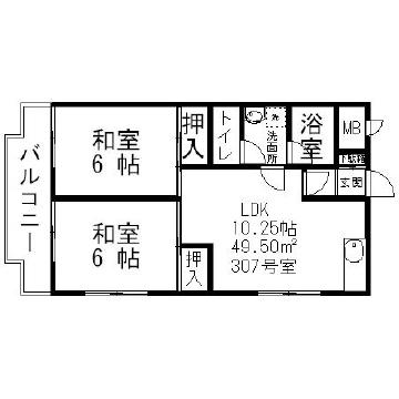清水マンション 3階階 間取り
