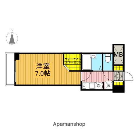 ビイルーム吉祥寺(1K/2階)の間取り写真