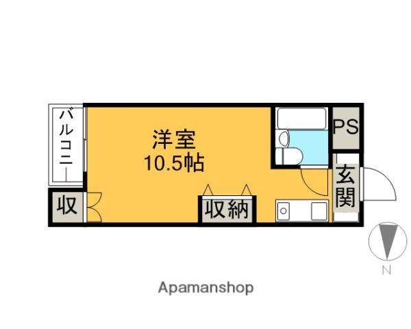 ベルコープ国立(1K/3階)の間取り写真