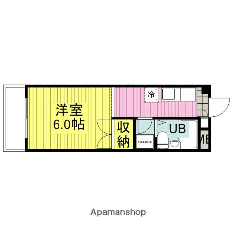 プレイリーハイムⅡ(1K/2階)の間取り写真