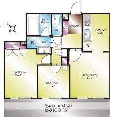 アクアガーデン(2LDK/3階)の間取り写真