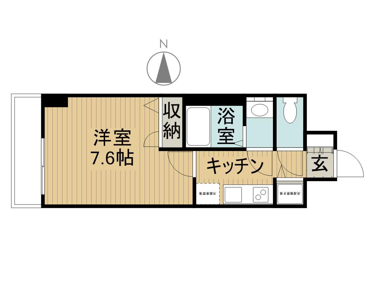 グランシアタワー亀戸(1K/8階)の間取り写真