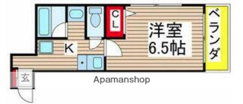 オリエンス(1K/2階)の間取り写真