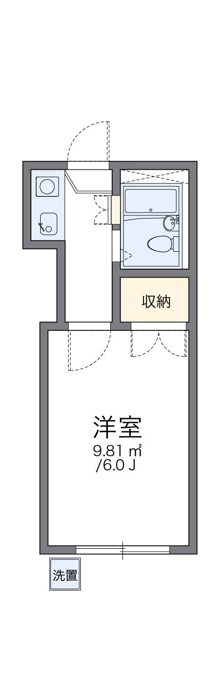 レオパレスサンビームA(1K/1階)の間取り写真