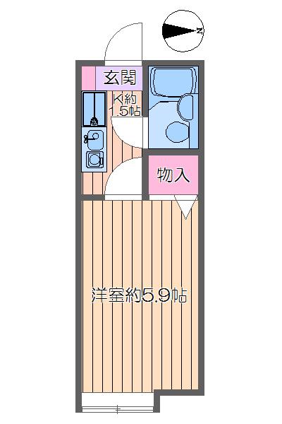 グリーンガーデンIYO(1K/2階)の間取り写真