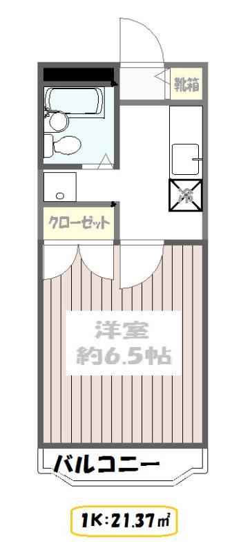 ファミール西葛西(1K/3階)の間取り写真