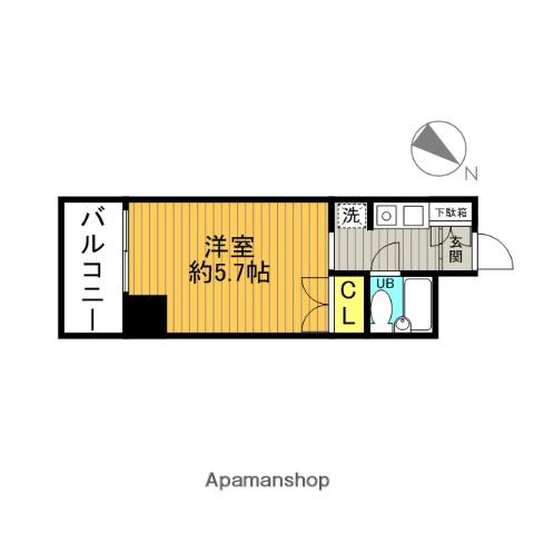 コスモ亀有Ⅴ(ワンルーム/6階)の間取り写真