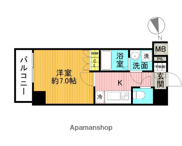 クレヴィスタ亀戸Ⅱ(1K/3階)の間取り写真