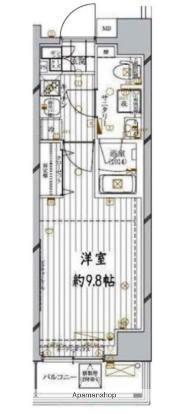REGALIZ錦糸町(1K/2階)の間取り写真