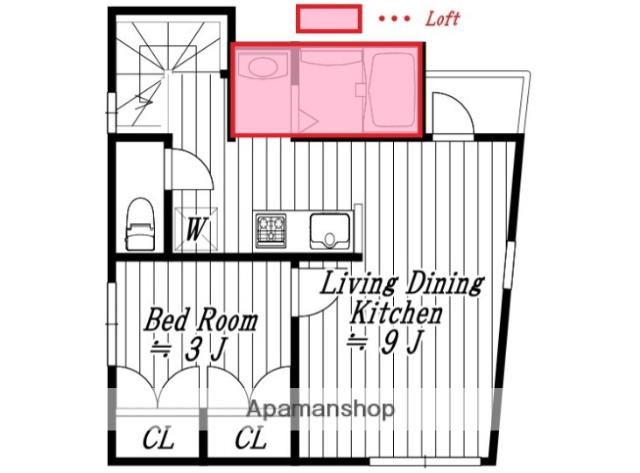 HACCO HOUSE(1LDK/3階)の間取り写真