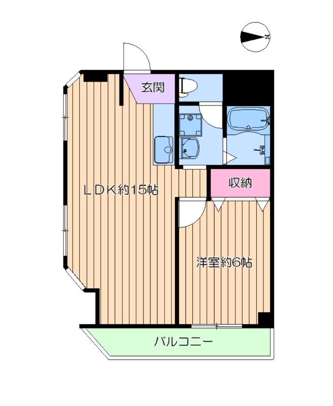 ツインコート(1LDK/3階)の間取り写真