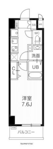 N-STAGE亀戸Ⅱ(1K/5階)の間取り写真