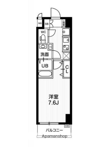N-STAGE亀戸Ⅱ(1K/3階)の間取り写真