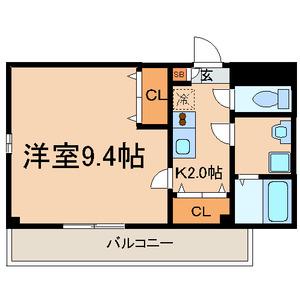 EMPEREUR FER(1K/3階)の間取り写真