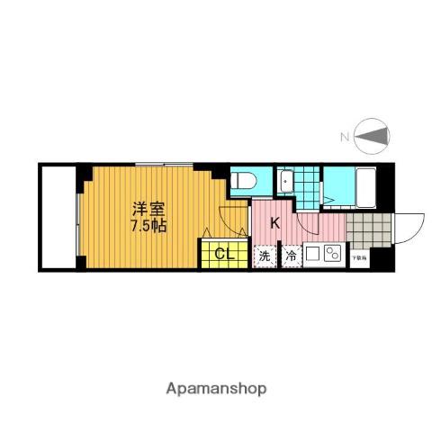 BCASA HIGASHIAYASE(1K/5階)の間取り写真