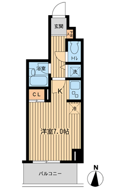 ジョイシティ住吉2(ワンルーム/3階)の間取り写真