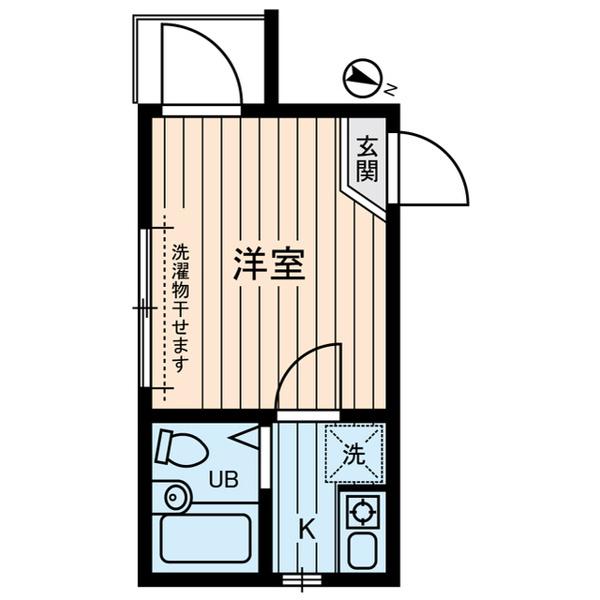サファイア北千住(ワンルーム/2階)の間取り写真