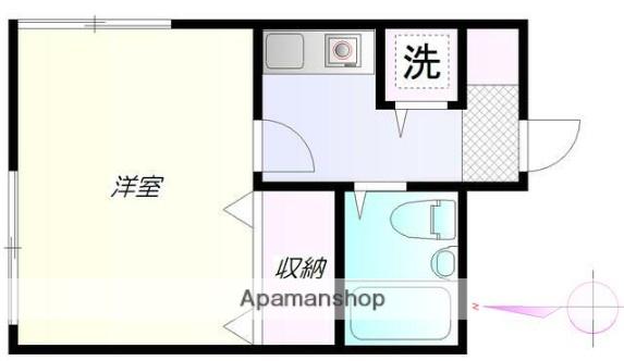 サンエール北砂(1K/2階)の間取り写真