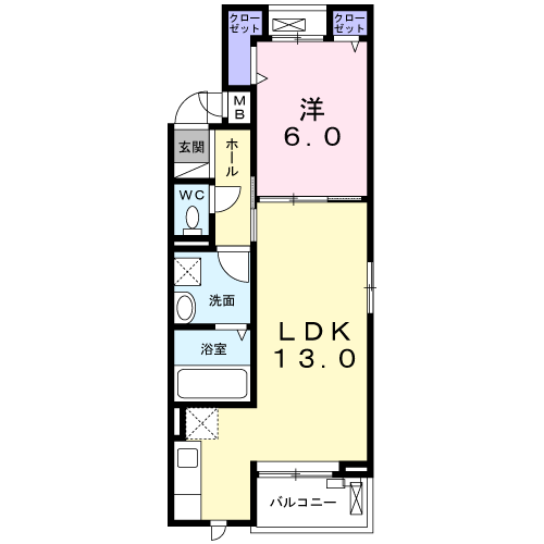 ARDOR(1LDK/3階)の間取り写真