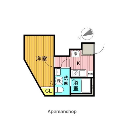 第七アルレ堀之内(1K/3階)の間取り写真