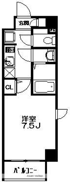 T-ROOT(1K/4階)の間取り写真