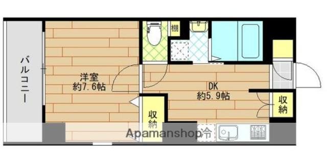 MLコート木場(1DK/5階)の間取り写真