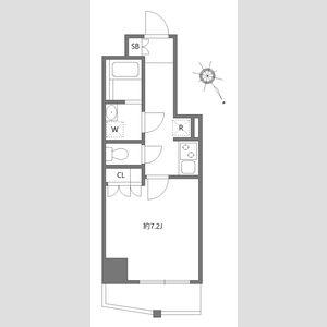 アゼスト堀切菖蒲園Ⅱ(1K/3階)の間取り写真