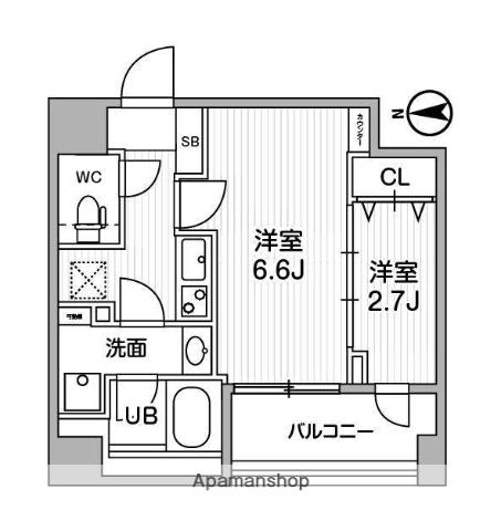 WEAVE PLACE MONZENNAKACHO(2K/2階)の間取り写真