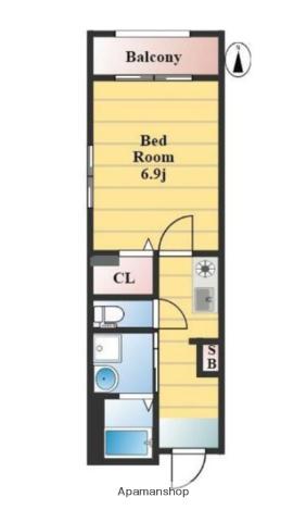 MAISON FORTUNA(1K/3階)の間取り写真