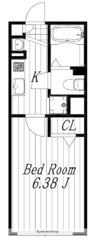 リーリオ堀切(1K/2階)の間取り写真