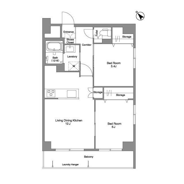 コンフォリア曳舟(2LDK/6階)の間取り写真