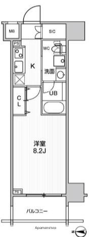 ステージグランデ錦糸町2(1LDK/10階)の間取り写真