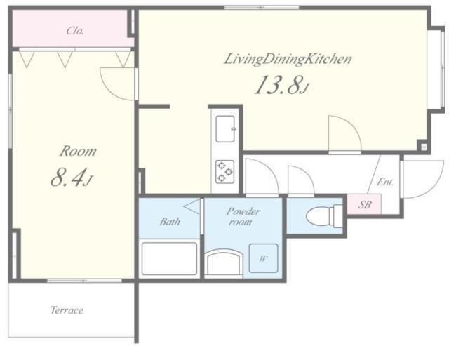 日比谷パティオ(1LDK/1階)の間取り写真
