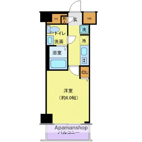ジェノヴィアお花茶屋Ⅱスカイガーデン(1K/2階)の間取り写真