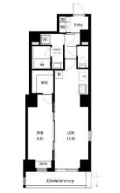 アーバンパーク亀戸Ⅱ(1LDK/3階)の間取り写真