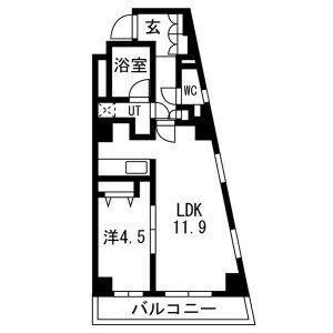 プレセダンヒルズ向島イースト(1LDK/3階)の間取り写真