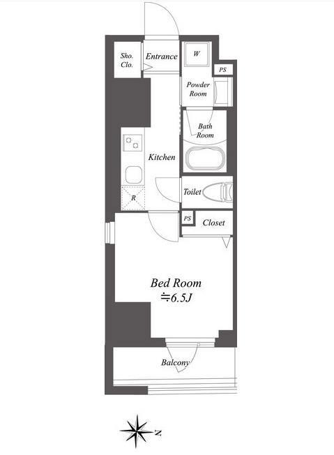 ドゥーエ亀戸Ⅱ(1DK/10階)の間取り写真