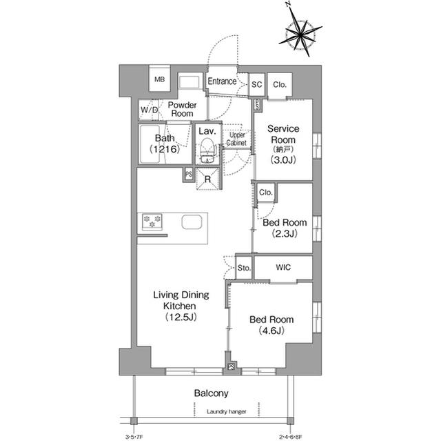 コンフォリア東葛西(2SLDK/2階)の間取り写真