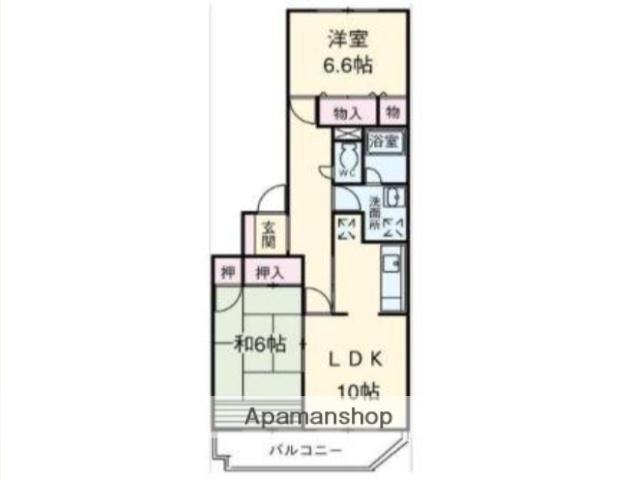 リバーパーク四つ木 4階階 間取り