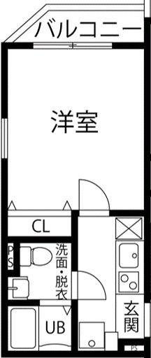 リベルテ西葛西(1K/3階)の間取り写真