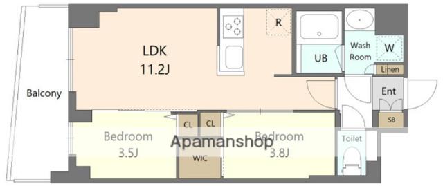 S-RESIDENCE北綾瀬AWESOME(2LDK/2階)の間取り写真